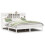 VidaXL vidaXL Bookcase Bed without Mattress Bed White Super King Solid Wood Pine 2