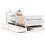 VidaXL vidaXL Bed Frame without Mattress White 75x190 cm Small Single Solid Wood Pine 2