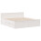VidaXL vidaXL Bed Frame without Mattress with Headboard White 200x200 cm Solid Wood Pine 3