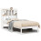 VidaXL vidaXL Bookcase Bed without Mattress Bed White Small Single Solid Wood Pine 2