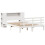 VidaXL vidaXL Bookcase Bed without Mattress Bed Base White King Size Solid Wood Pine 3