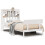 VidaXL vidaXL Bookcase Bed without Mattress Bed White Small Single Solid Wood Pine 2