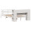 VidaXL vidaXL Bookcase Bed without Mattress Bed Base White King Size Solid Wood Pine 6