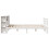 VidaXL vidaXL Bookcase Bed without Mattress Bed Base White King Size Solid Wood Pine 5