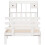VidaXL vidaXL Bookcase Bed without Mattress Bed White Small Single Solid Wood Pine 4