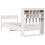 VidaXL vidaXL Bookcase Bed without Mattress White 75x190 cm Small Single Solid Wood Pine 6