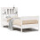 VidaXL vidaXL Bookcase Bed without Mattress White 75x190 cm Small Single Solid Wood Pine 2