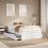 VidaXL vidaXL Bed Frame without Mattress with Drawers White Double Solid Wood Pine 1