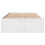 VidaXL vidaXL Bed Frame without Mattress with Drawers White Double Solid Wood Pine 4