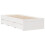VidaXL vidaXL Bed Frame without Mattress&Drawers White Small Single Solid Wood Pine 3