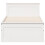 VidaXL vidaXL Bed Frame without Mattress with Headboard White Single Solid Wood Pine 4