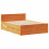 VidaXL vidaXL Bed Frame without Mattress&Headboard Wax Brown King Size Solid Wood Pine 3