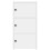 VidaXL vidaXL Bookcase White 40x24x77 cm Engineered Wood bookshelf book case 4