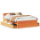 VidaXL vidaXL Bed Frame without Mattress&Headboard Wax Brown King Size Solid Wood Pine 2