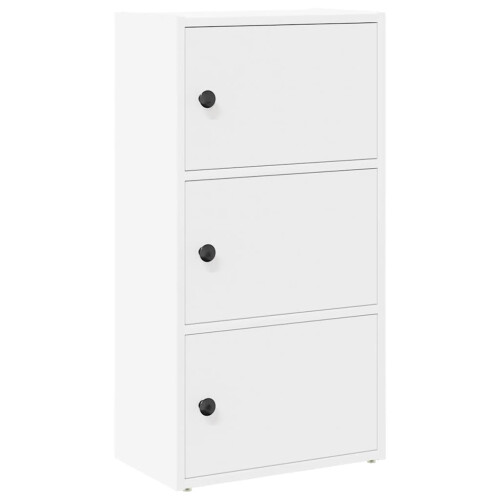 VidaXL vidaXL Bookcase White 40x24x77 cm Engineered Wood bookshelf book case 1