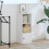 VidaXL vidaXL Bookcase White 31x24x77 cm Engineered Wood bookshelf book case 3