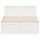 VidaXL vidaXL Bed Frame without Mattress Bed&Headboard White Double Solid Wood Pine 4