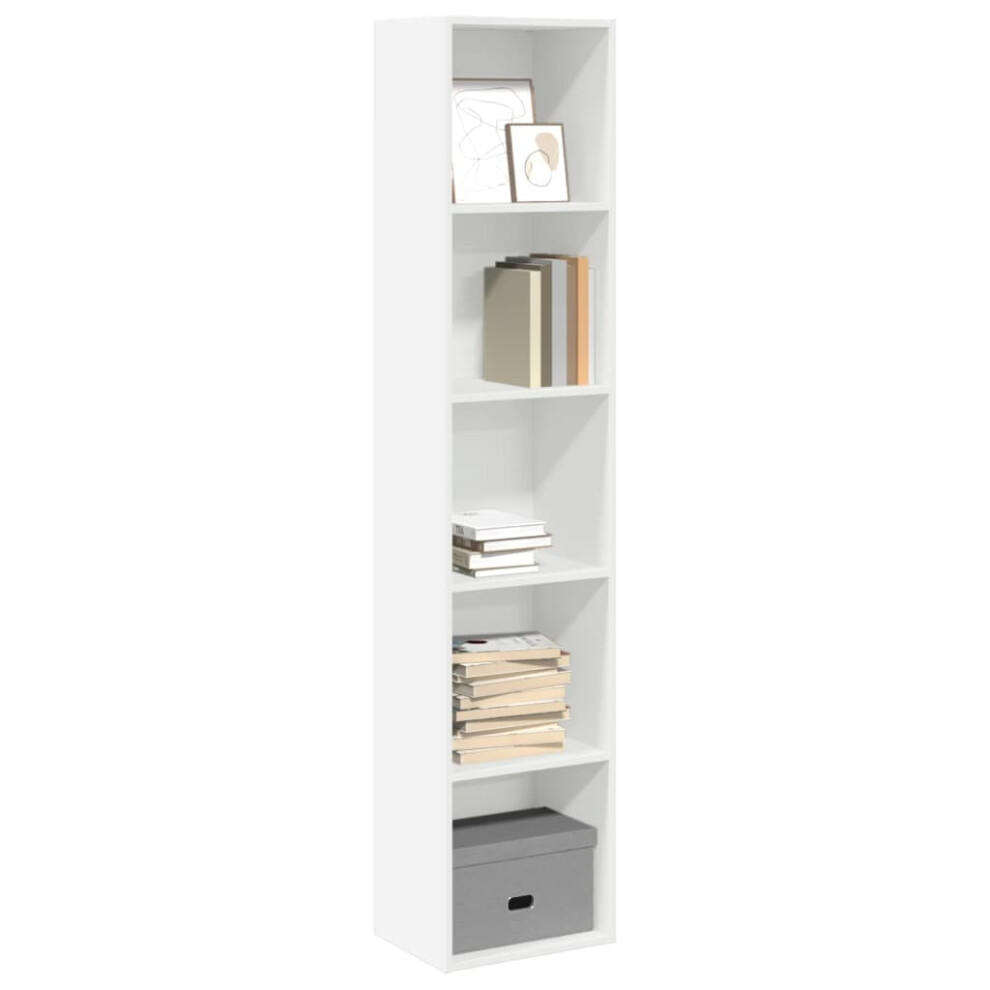 Vidaxl Bookcase Bookshelf Storage Cabinet Book Stand Engineered Wood White