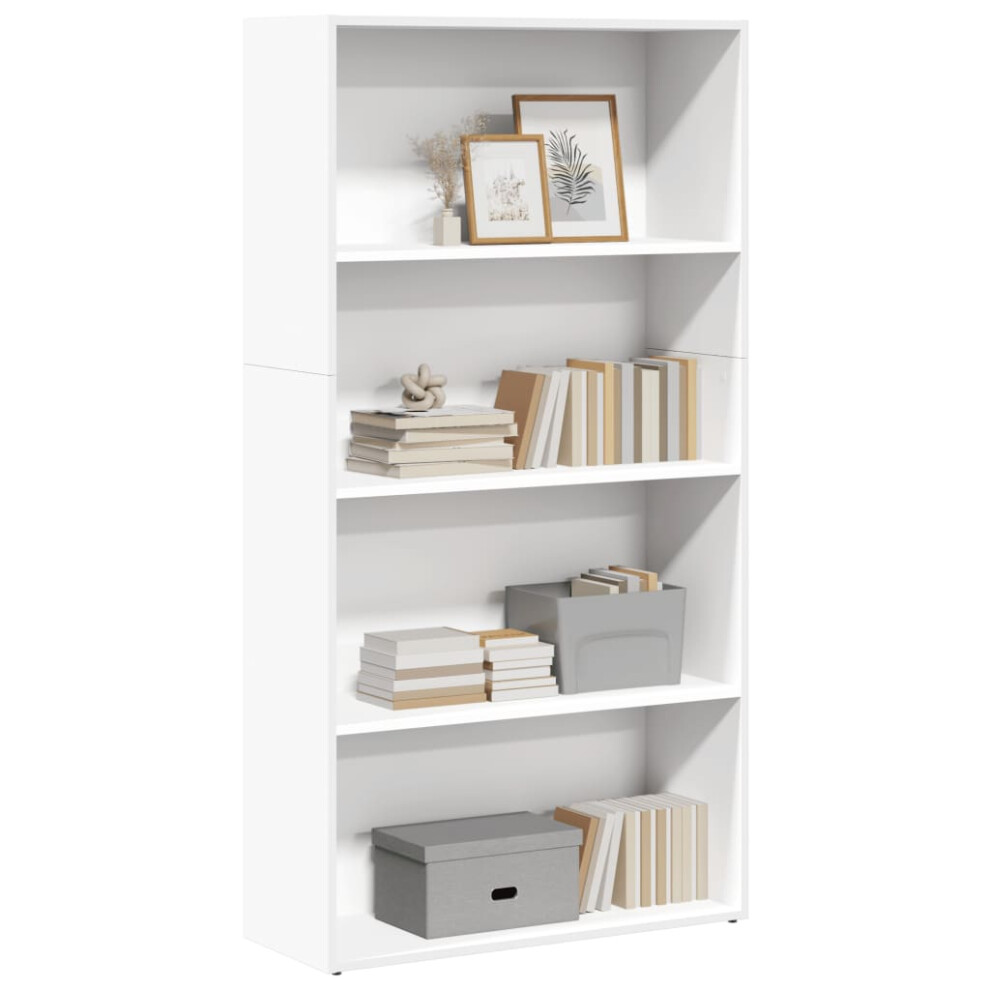 vidaXL Bookcase White 80x30x152 Cm Engineered Wood