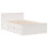 VidaXL vidaXL Bed Frame without Mattress Bed&Headboard White Double Solid Wood Pine 3