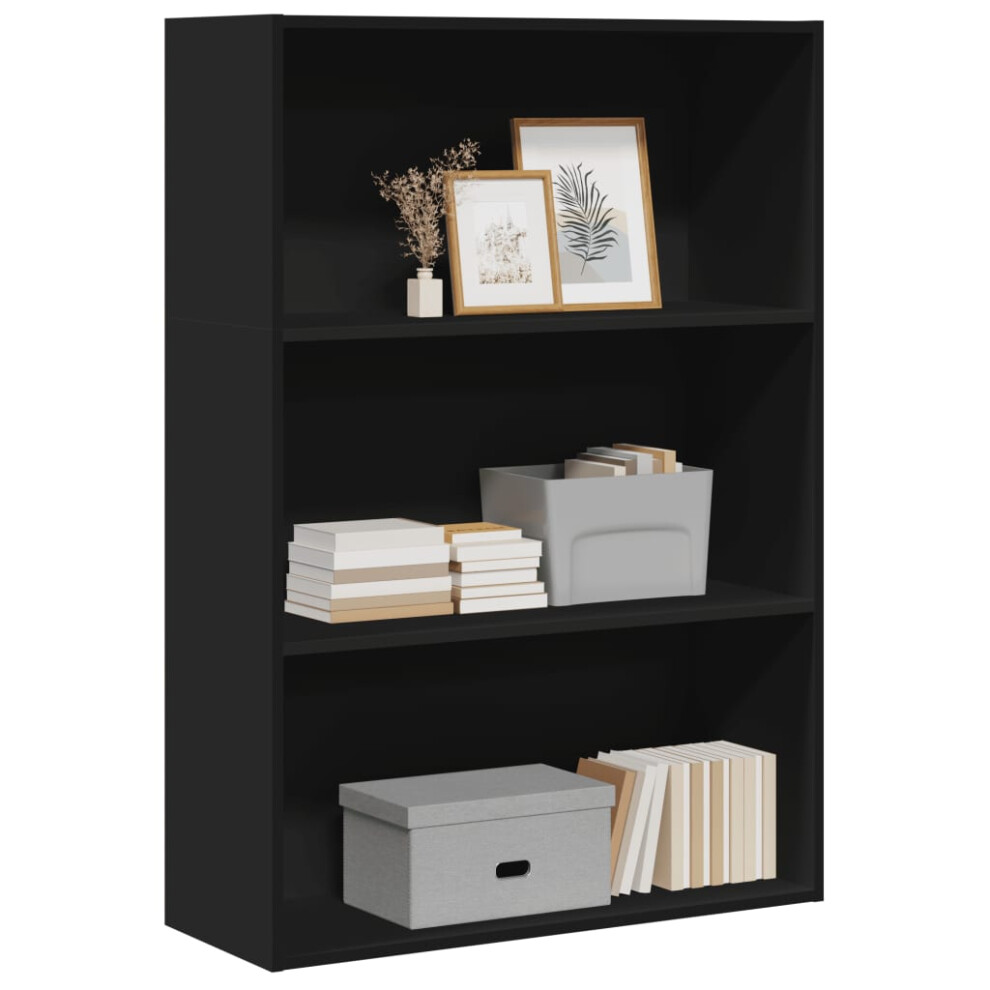 vidaXL Bookcase Black 80x30x114 cm Engineered Wood