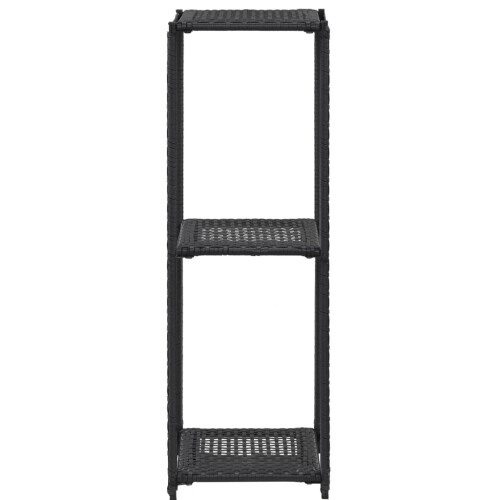 VidaXL vidaXL Storage Shelf Black 30x30x90 cm Poly Rattan 1