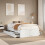 VidaXL vidaXL Bed Frame without Mattress&Drawers White Small Double Solid Wood Pine 1