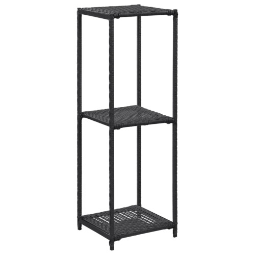 VidaXL vidaXL Storage Shelf Black 30x30x90 cm Poly Rattan
