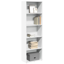 vidaXL White Engineered Wood Bookcase & Storage Cabinet - Open-Shelf Bookshelf 857917
