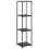 VidaXL vidaXL Storage Shelf Black 30x30x120 cm Poly Rattan 1