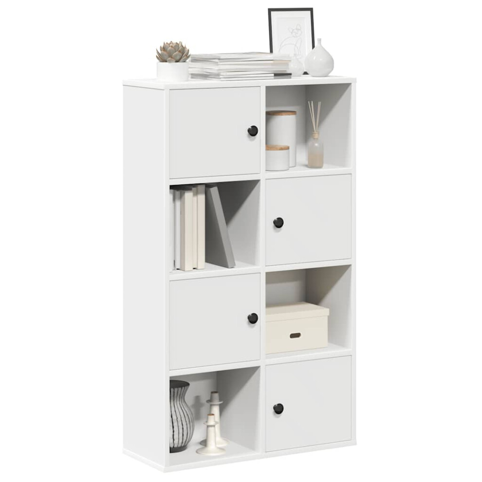 Vidaxl Bookcase White 60X24x101.5 Cm Engineered Wood Bookshelf Book Case