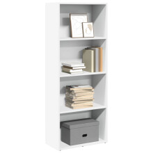 vidaXL Bookcase Bookshelf Storage Cabinet Book Stand White Engineered Wood