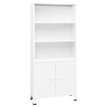 vidaXL Industrial Bookshelf White 80x32x180 cm Steel