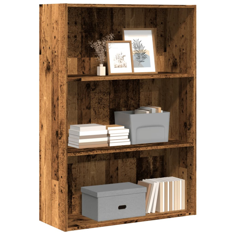 Vidaxl Bookcase Bookshelf Storage Cabinet Book Stand Old Wood Engineered Wood