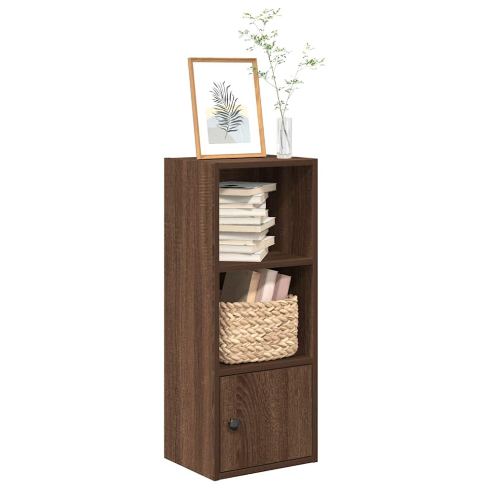 Vidaxl Brown Bookcase Oak 31X24x77 Cm Engineered Wood Bookshelf Book Case