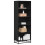 VidaXL vidaXL Bookcase Bookshelf Book Rack Storage Cabinet Black Engineered Wood 1