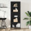 VidaXL vidaXL Bookcase Bookshelf Book Rack Storage Cabinet Black Engineered Wood 3