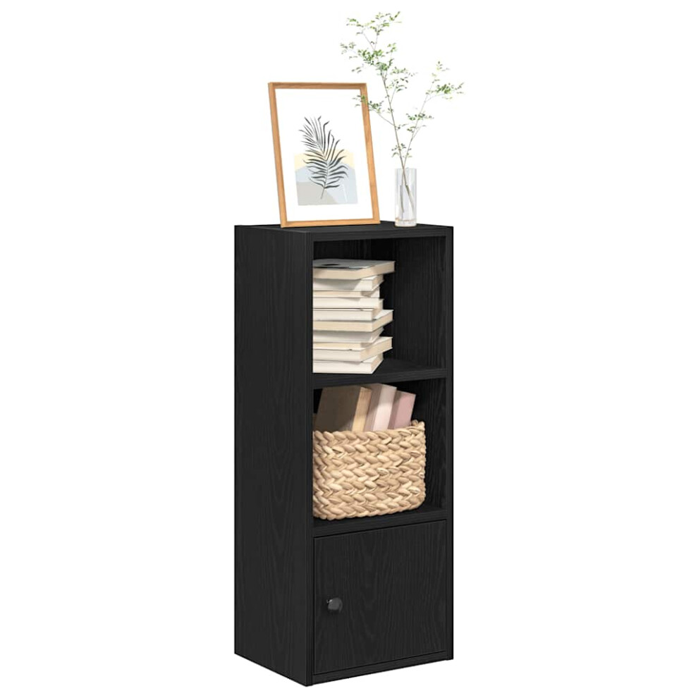 vidaXL Bookcase Black Oak 31x24x77 cm Engineered Wood