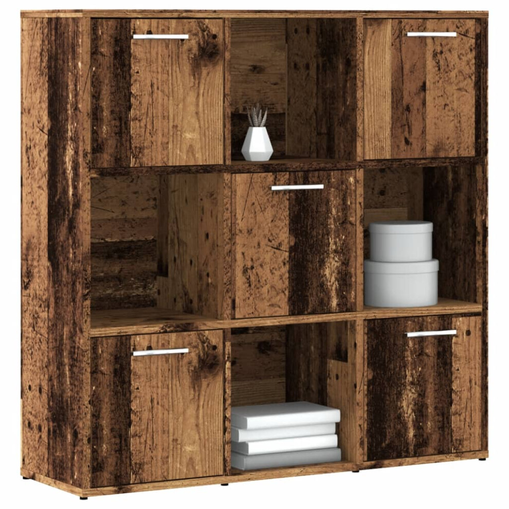 Vidaxl Bookshelf Bookcase Storage Rack Book Stand Old Wood Engineered Wood
