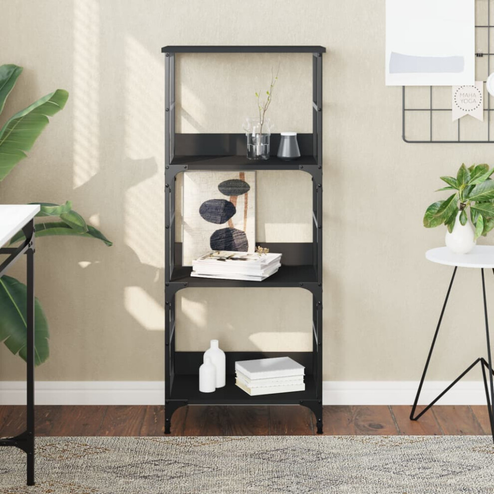 vidaXL Bookshelf Black 50x33x117.5 cm Engineered Wood