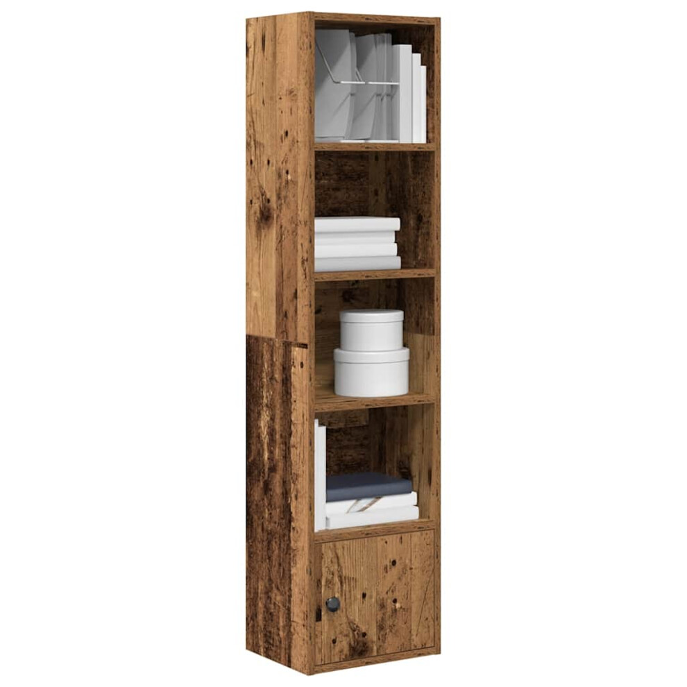 Vidaxl Bookcase Old Wood 31X24x127 Cm Engineered Wood Bookshelf Book Case
