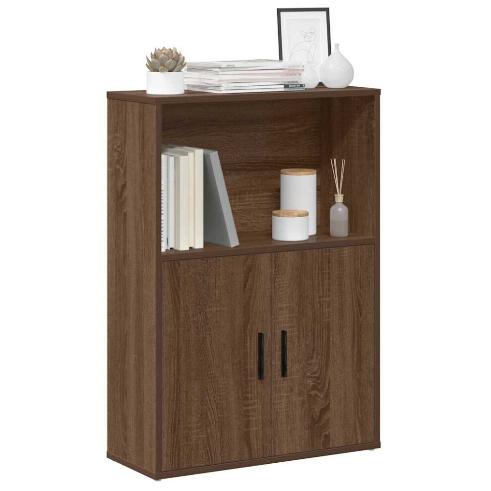 vidaXL Bookcase Brown Oak 60x24x85 cm Engineered Wood