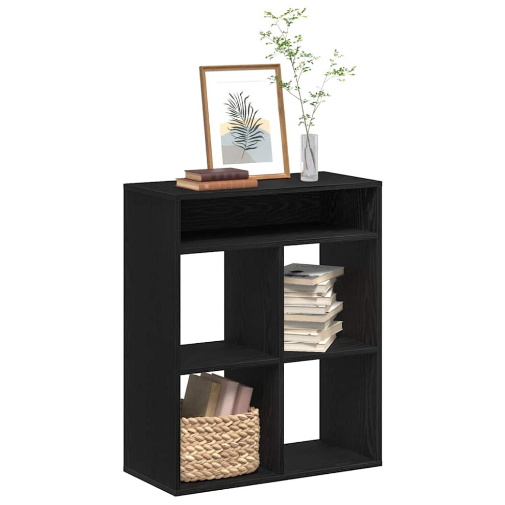 Vidaxl Book Cabinet Black 66X31x80 Cm Engineered Wood Storage Cabinet
