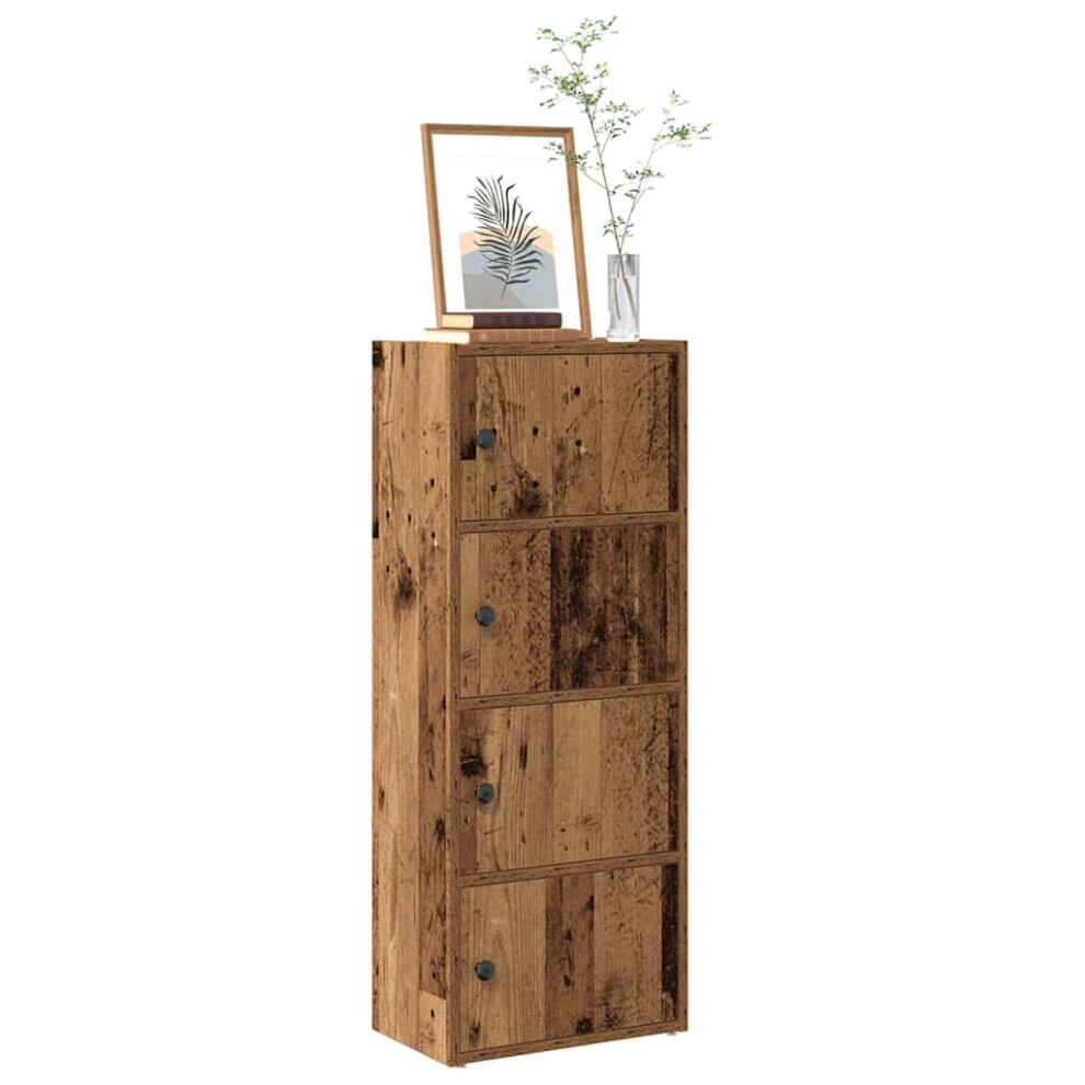Vidaxl Bookcase Old Wood 40X24x102 Cm Engineered Wood Bookshelf Book Case