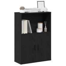 vidaXL Bookcase Black Oak 60x24x85 cm Engineered Wood bookshelf book case