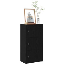 vidaXL Bookcase Black Oak 40x24x77 cm Engineered Wood bookshelf book case