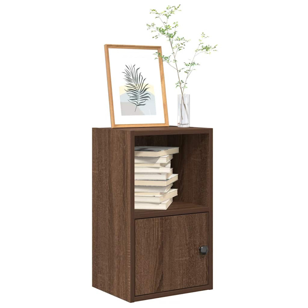 vidaXL Bookcase Brown Oak 31x24x52 cm Engineered Wood