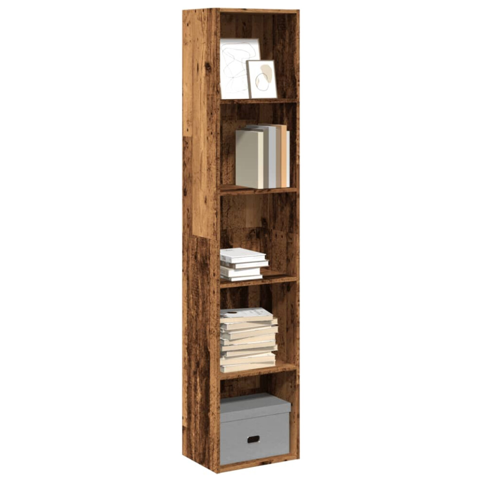 vidaXL Bookcase Old Wood 40x30x189 Cm Engineered Wood