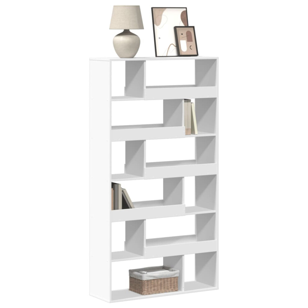 Vidaxl Bookcase White 100X33x187.5 Cm Engineered Wood