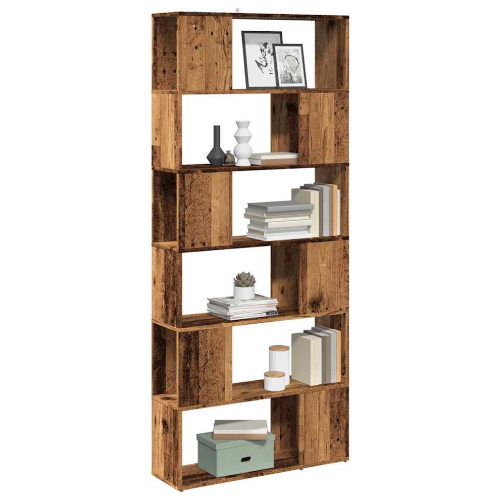 Vidaxl Book Cabinet/Room Divider Old Wood 80X24x186 Cm Room Divider